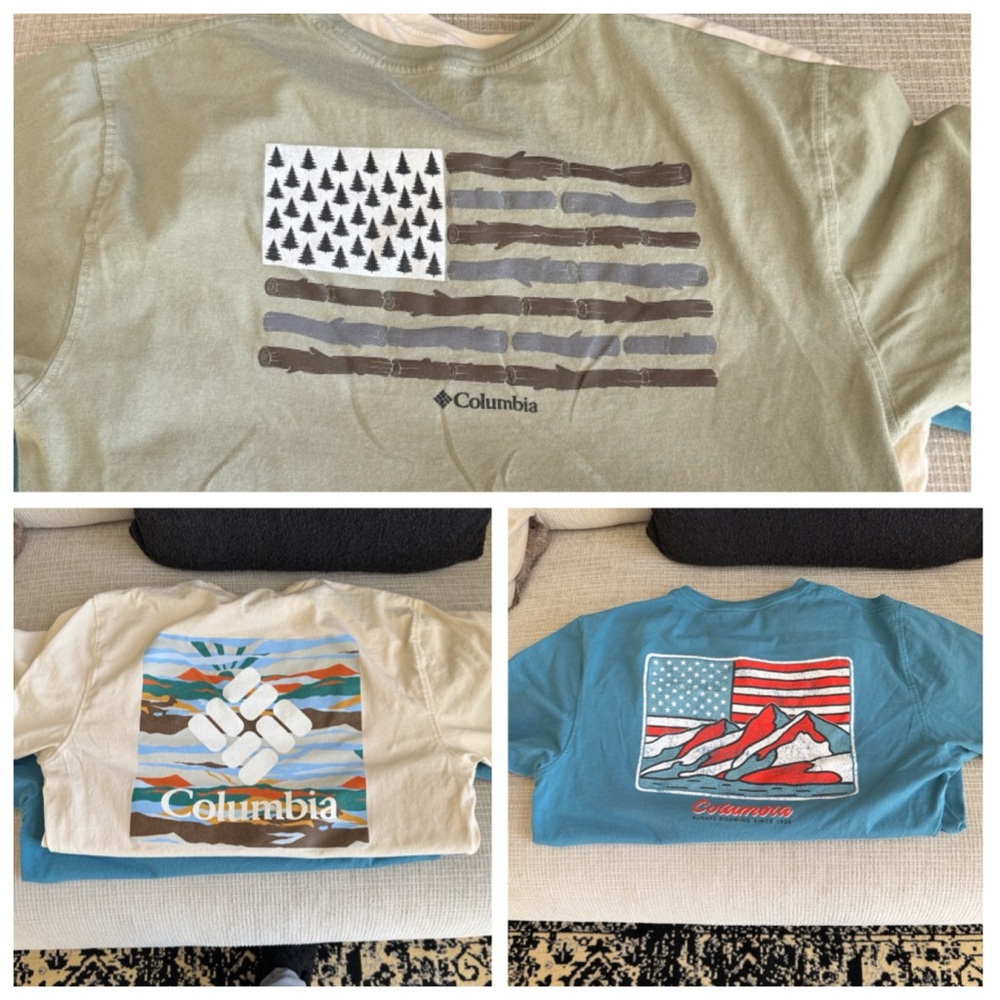 3 bundle Columbia Graphic T-Shirt